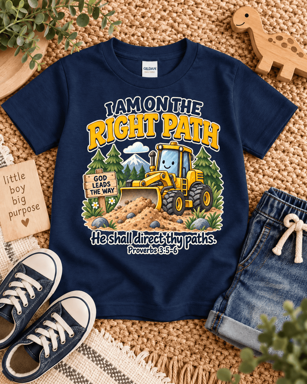 I AM on the Right Path Christian scripture shirt - I AM Kids