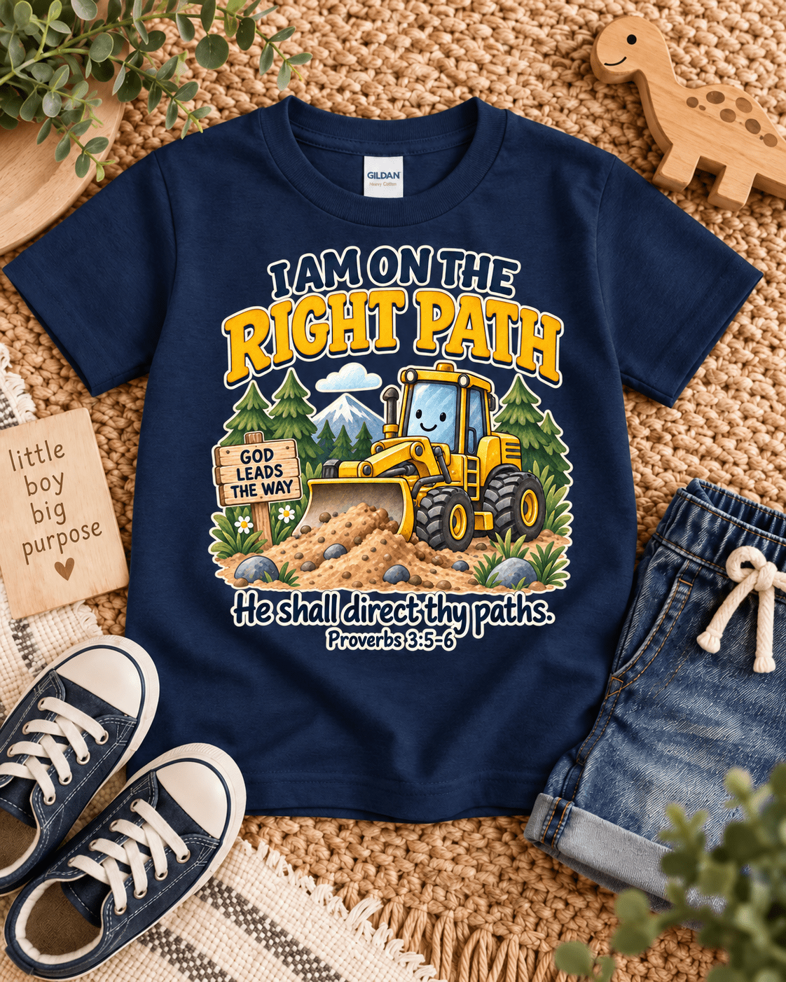 I AM on the Right Path Christian scripture shirt - I AM Kids