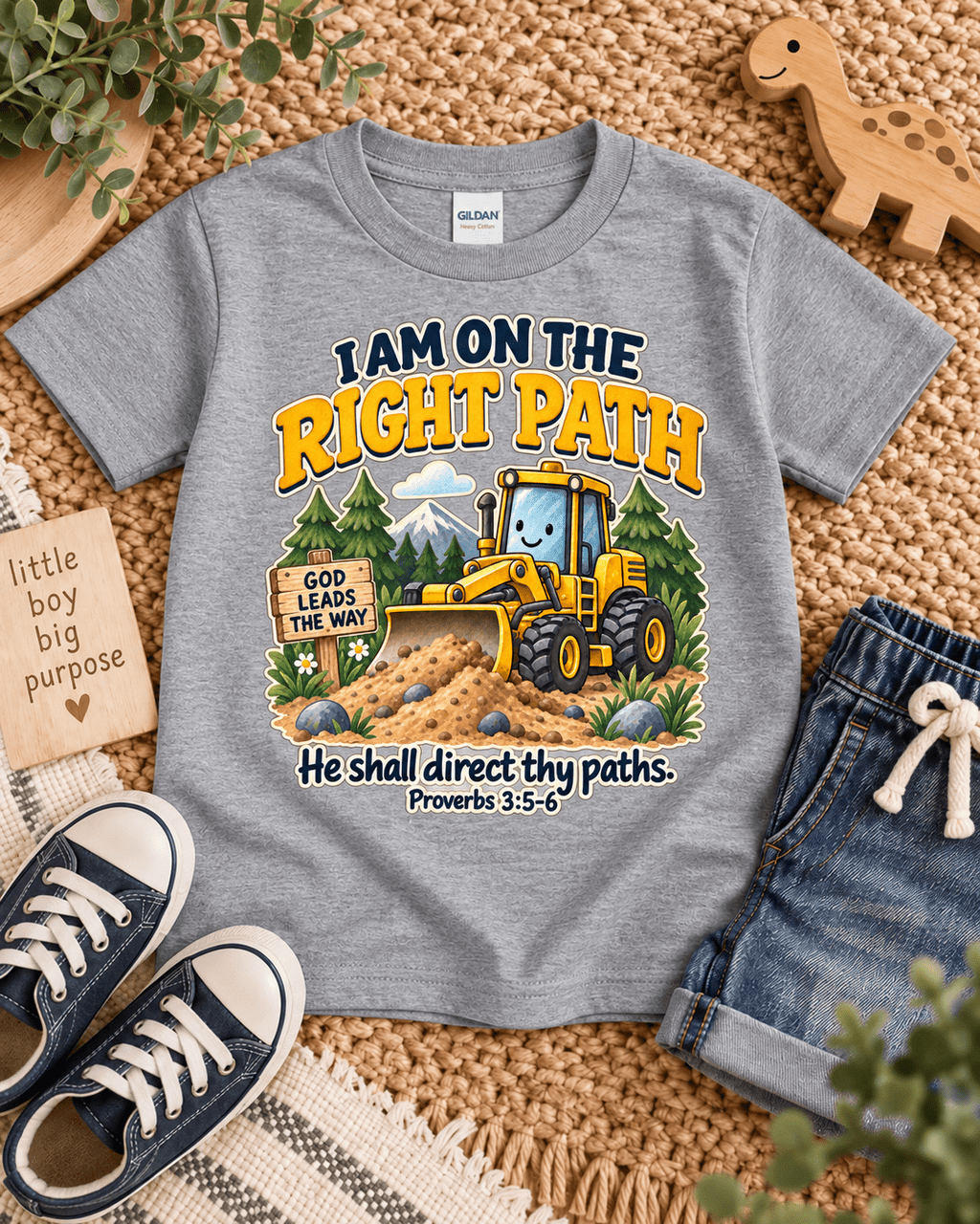 I AM on the Right Path Christian scripture shirt - I AM Kids