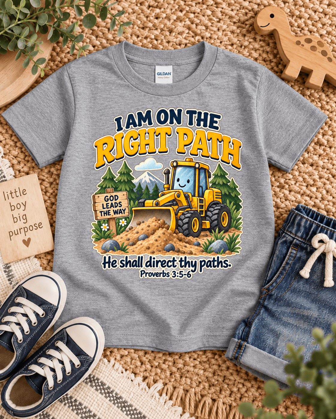 I AM on the Right Path Christian scripture shirt - I AM Kids
