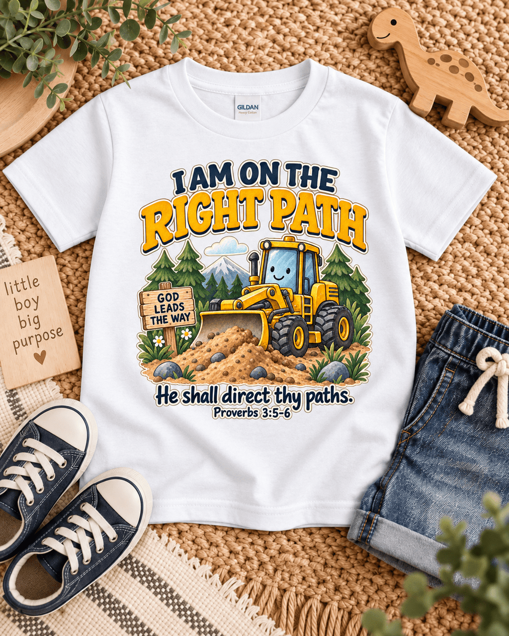 I AM on the Right Path Christian scripture shirt - I AM Kids