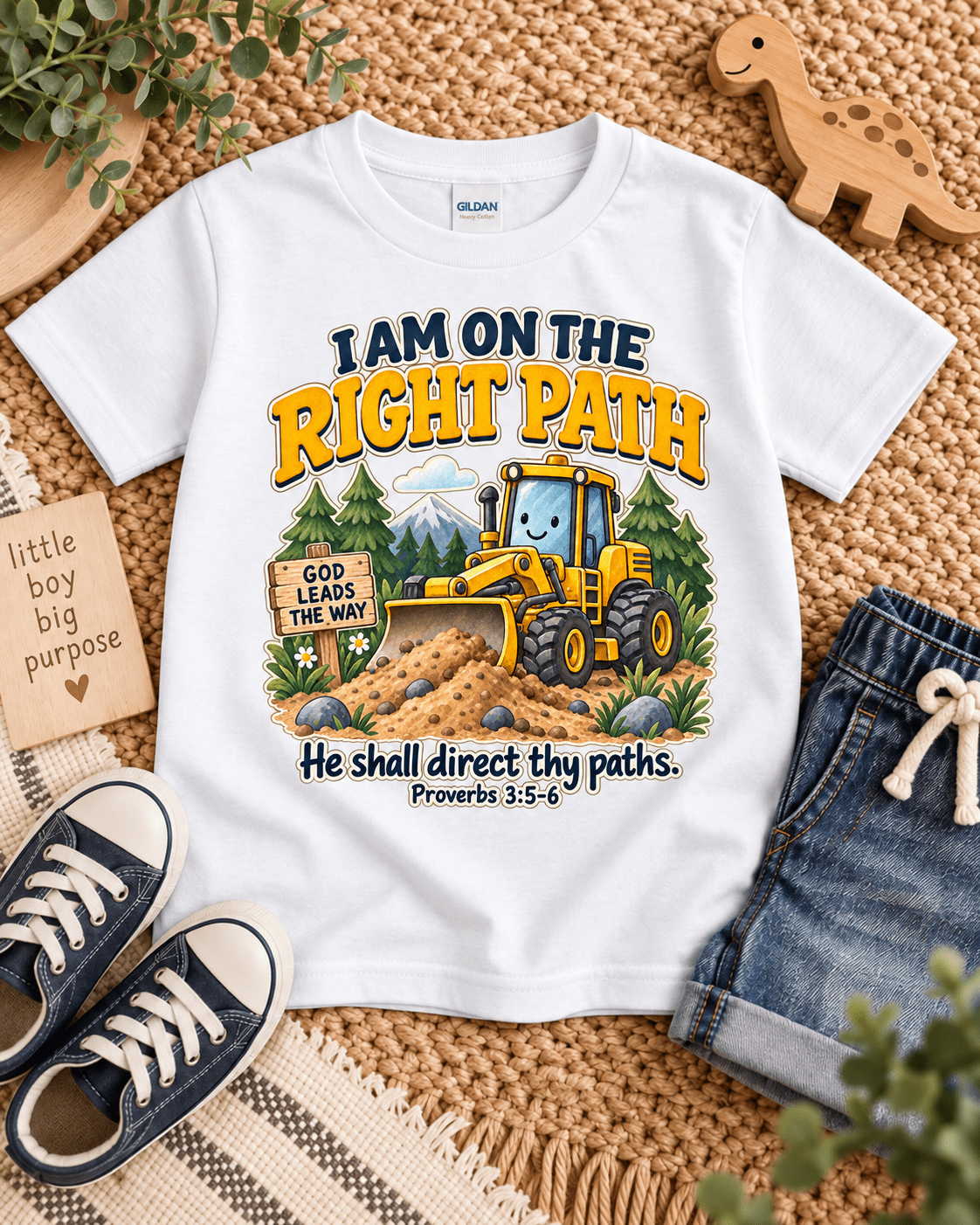 I AM on the Right Path Christian scripture shirt - I AM Kids