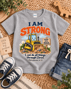 I Am Strong Christian scripture shirt - I AM Kids