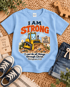 I Am Strong Christian scripture shirt - I AM Kids