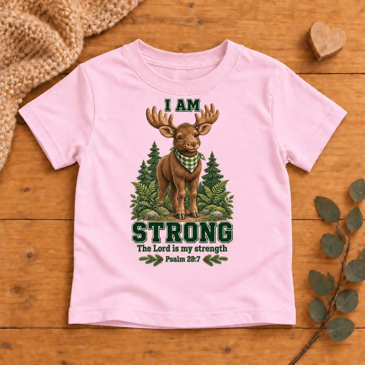 I AM STRONG Christian scripture shirt - I AM Kids