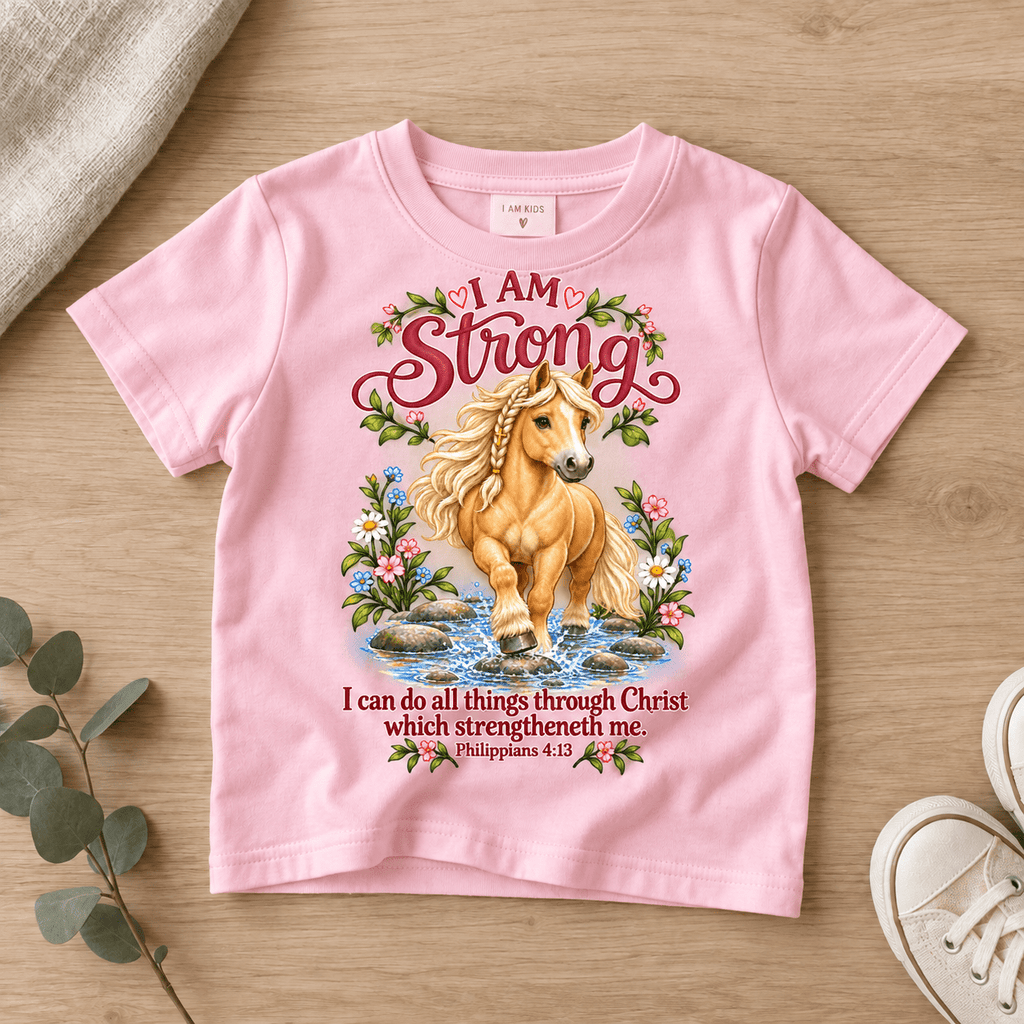 I Am Strong Christian scripture shirt - I AM Kids