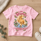 I Am Strong Christian scripture shirt - I AM Kids
