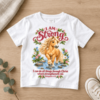 I Am Strong Christian scripture shirt - I AM Kids