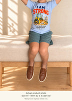 I AM STRONG Bulldozer Christian Kids T-Shirt | Philippians 4:13 Christian scripture shirt - I AM Kids