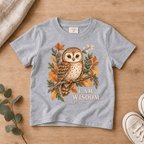 I Am Wisdom Woodland Owl Kids’ Tee | Fall Friends Collection Christian scripture shirt - I AM Kids