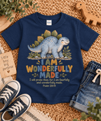 I AM WONDERFULLY MADE Christian scripture shirt - I AM Kids