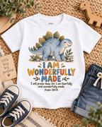 I AM WONDERFULLY MADE Christian scripture shirt - I AM Kids