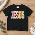 Jesus Patchwork Kids Tee | Future Disciples Christian scripture shirt - I AM Kids