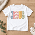 Jesus Patchwork Kids Tee | Future Disciples Christian scripture shirt - I AM Kids