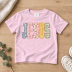 Jesus Patchwork Kids Tee | Future Disciples Christian scripture shirt - I AM Kids