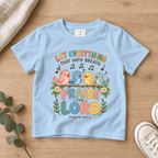 Praise the Lord Singing Birds Kids Tee | Future Disciples Christian scripture shirt - I AM Kids