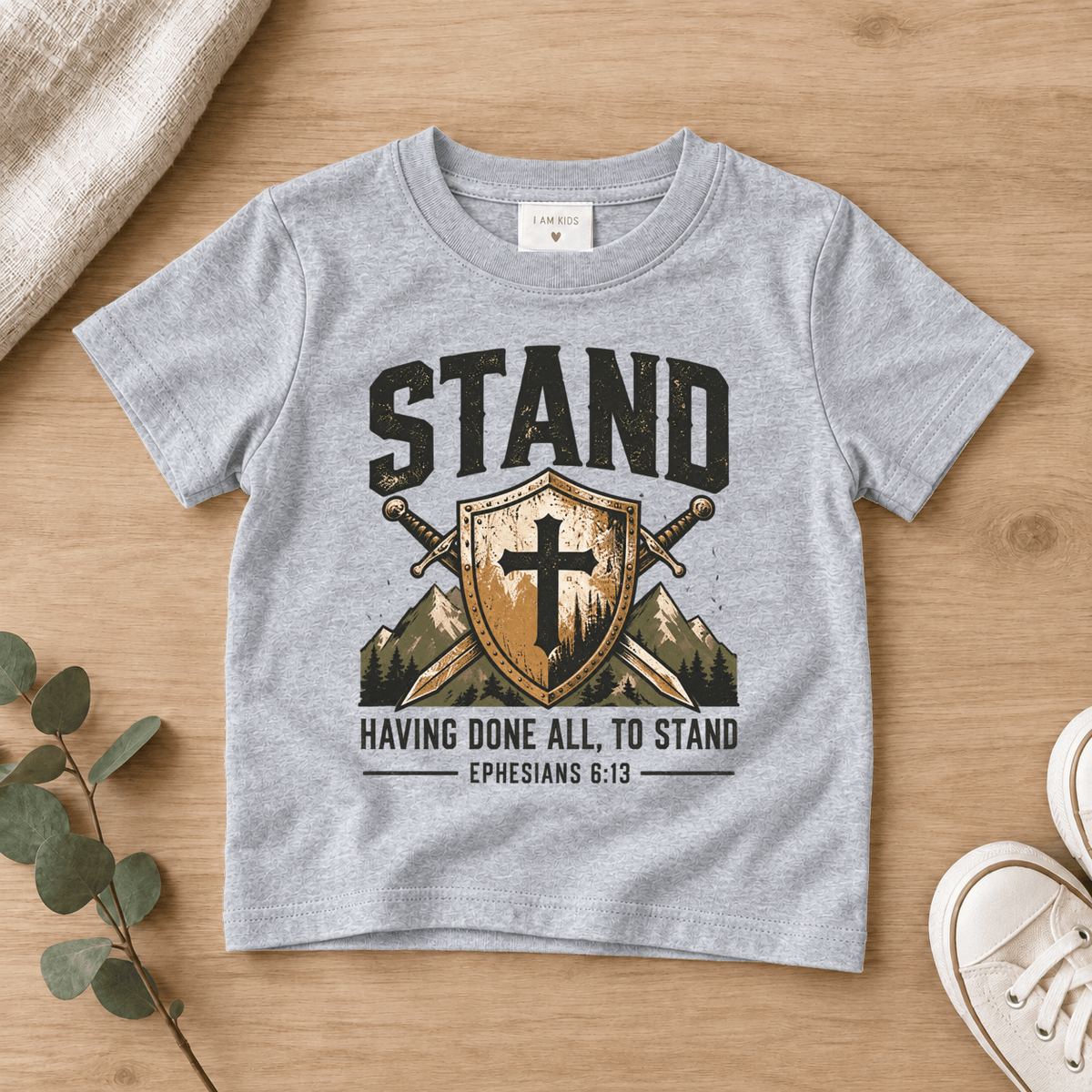 stand Christian scripture shirt - I AM Kids