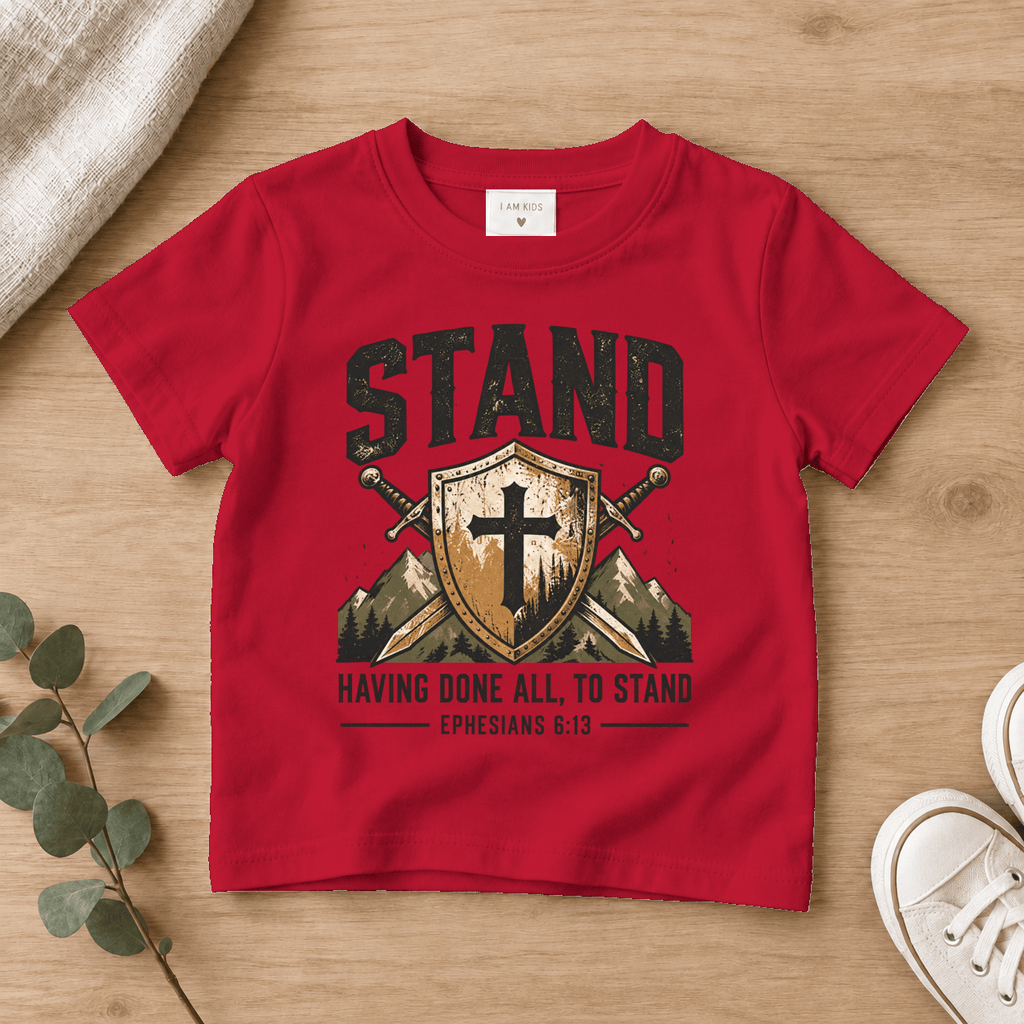 stand Christian scripture shirt - I AM Kids