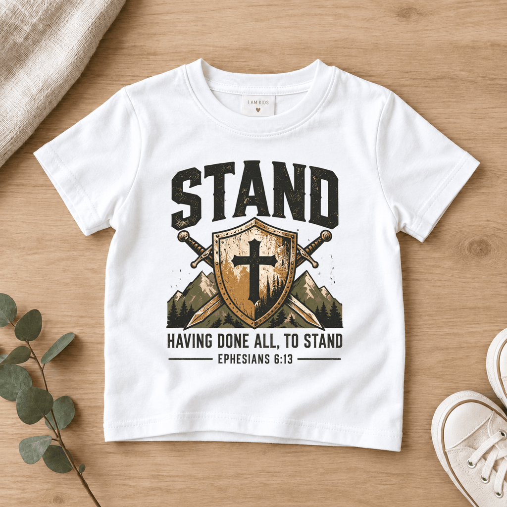 stand Christian scripture shirt - I AM Kids